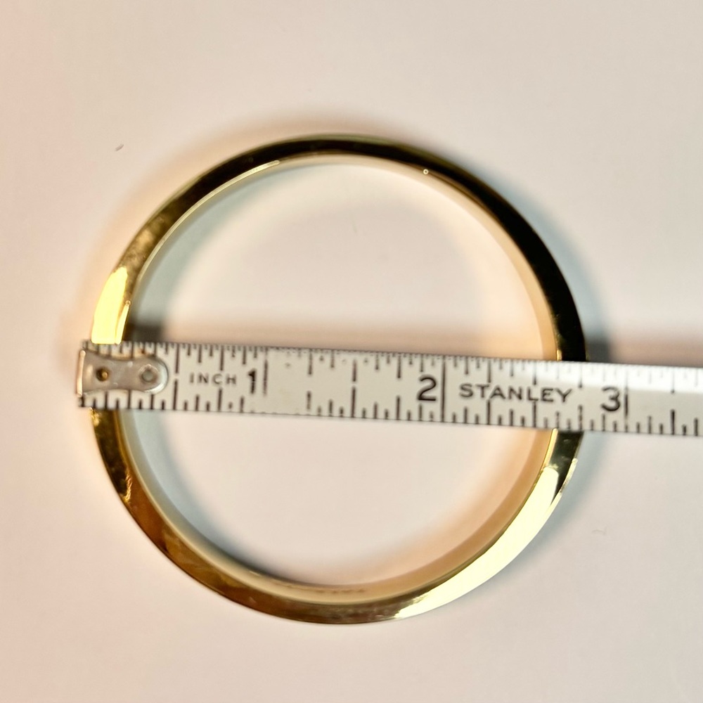 xxSOLDxx              Talbots Gold Tone Hinged Bangle Bracelet, [2.75” diameter] - Picture 7 of 8